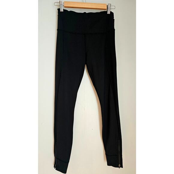 Alyson Felix Athleta Pants, Yoga, Running, Reflector, Mesh Sides, Black, Sz XS - Picture 4 of 10